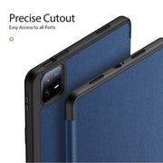 For Xiaomi Pad 6 Pro / Pad 6 DUX DUCIS Domo Series Magnetic Flip Leather Tablet Case(Blue)