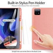 For Xiaomi Pad 6 Pro / Pad 6 DUX DUCIS Domo Series Magnetic Flip Leather Tablet Case(Pink)