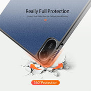 For Xiaomi Redmi Pad 2 DUX DUCIS Domo Series Magnetic Flip Leather Tablet Case(Blue)