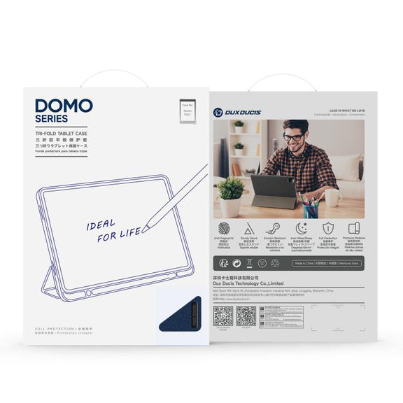 For Xiaomi Redmi Pad 2 DUX DUCIS Domo Series Magnetic Flip Leather Tablet Case(Blue)