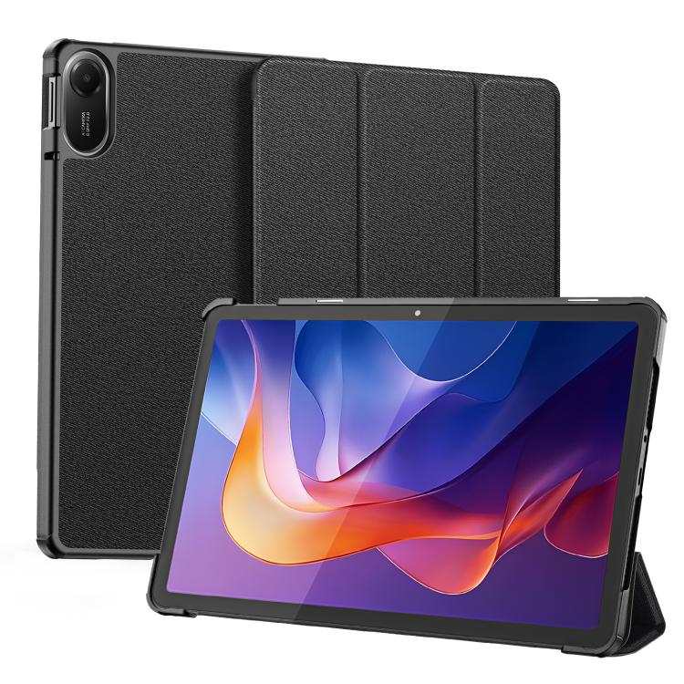 For Xiaomi Redmi Pad 2 DUX DUCIS Domo Series Magnetic Flip Leather Tablet Case(Black) - free shipping - PMC Jewellery - Order now!