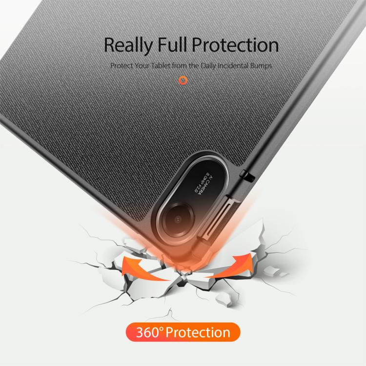 For Xiaomi Redmi Pad 2 DUX DUCIS Domo Series Magnetic Flip Leather Tablet Case(Black)