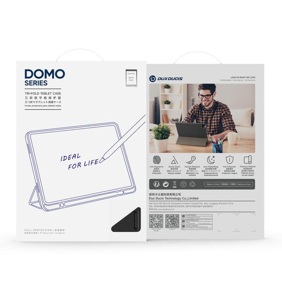 For Xiaomi Redmi Pad 2 DUX DUCIS Domo Series Magnetic Flip Leather Tablet Case(Black)
