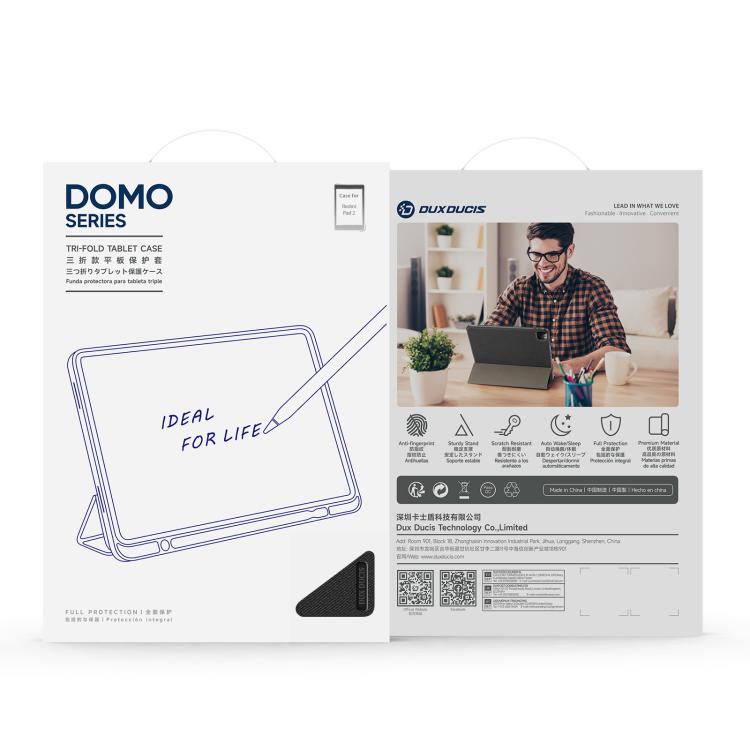 For Xiaomi Redmi Pad 2 DUX DUCIS Domo Series Magnetic Flip Leather Tablet Case(Black)