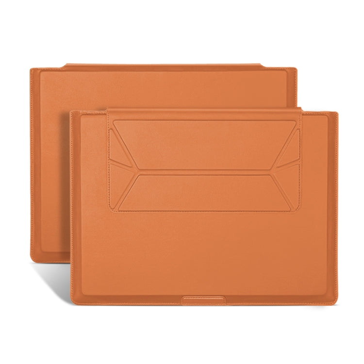 15-16 inch Universal Laptop Magnetic Holder Stitching Inner Bag(Brown) - 15 inch by PMC Jewellery | Online Shopping South Africa | PMC Jewellery | Buy Now Pay Later Mobicred