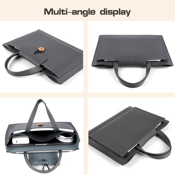 15-16 inch Universal Elastic Thread Button Portable Laptop Inner Bag(Dark Grey)