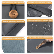 15-16 inch Universal Elastic Thread Button Portable Laptop Inner Bag(Dark Grey)