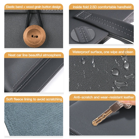 15-16 inch Universal Elastic Thread Button Portable Laptop Inner Bag(Dark Grey)