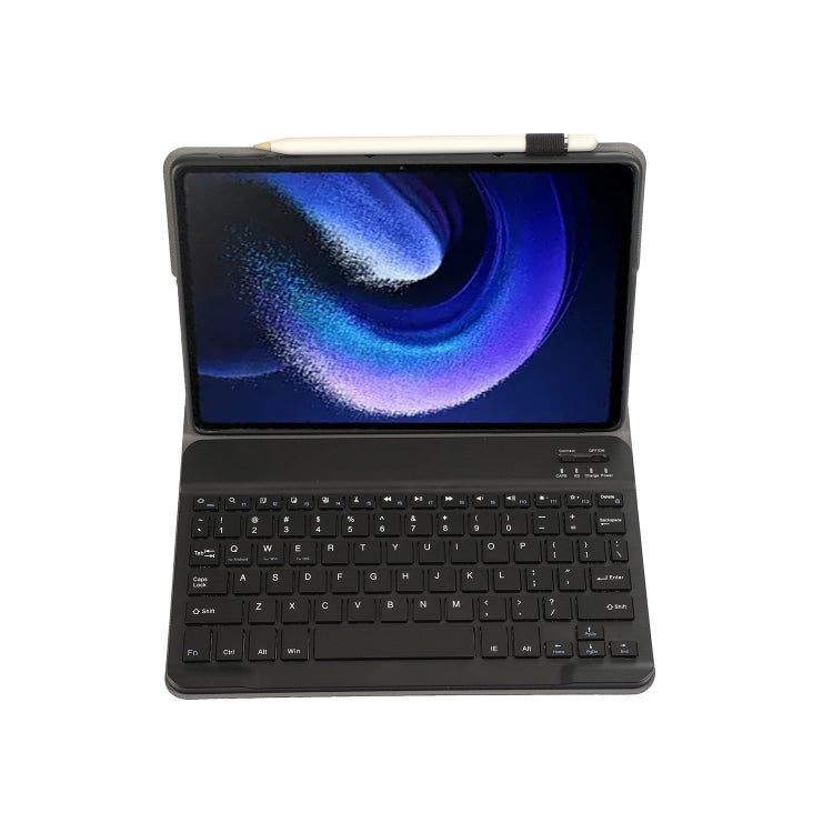 For Xiaomi Pad 6 / Pad 6 Pro A0N7 Lambskin Texture Ultra-thin Bluetooth Keyboard Leather Case(Black) - Xiaomi Keyboard by PMC TechLife | Online Shopping South Africa | PMC TechLife | Buy Now Pay Later Mobicred