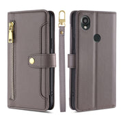 For Kyocera Digno SX3-KYG02 Sheep Texture Cross-body Zipper Wallet Leather Phone Case(Grey)