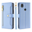 For Kyocera Digno SX3-KYG02 Sheep Texture Cross-body Zipper Wallet Leather Phone Case(Blue) - More Brand by PMC TechLife | Online Shopping South Africa | PMC TechLife | Buy Now Pay Later Mobicred