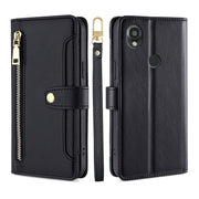 For Kyocera Digno SX3-KYG02 Sheep Texture Cross-body Zipper Wallet Leather Phone Case(Black)