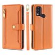 For Nokia C22 Sheep Texture Cross-body Zipper Wallet Leather Phone Case(Orange) - Nokia Cases by PMC TechLife | Online Shopping South Africa | PMC TechLife | Buy Now Pay Later Mobicred