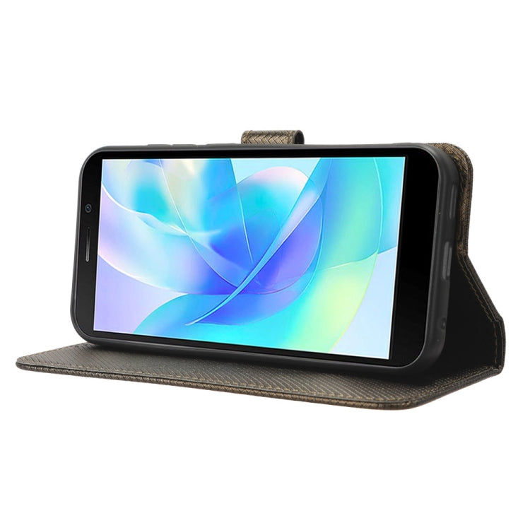 For Doogee X97 / X97 Pro Diamond Texture Leather Phone Case(Brown) - Doogee Cases by PMC TechLife | Online Shopping South Africa | PMC TechLife | Buy Now Pay Later Mobicred