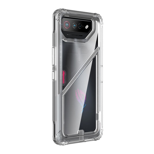 For Asus ROG Phone 7 / 7 Ultimate PC + TPU Shockproof Phone Case with Magnetic Holder(Translucent) - free shipping - PMC Jewellery - Order now!