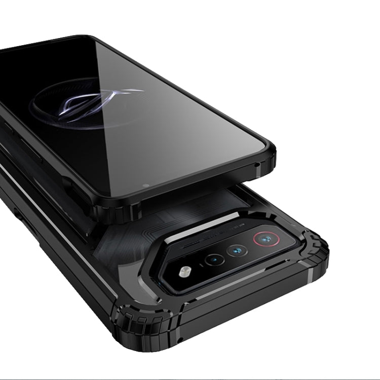 For Asus ROG Phone 7 / 7 Ultimate PC + TPU Shockproof Phone Case with Magnetic Holder(Translucent) - free shipping - PMC Jewellery - Order now!