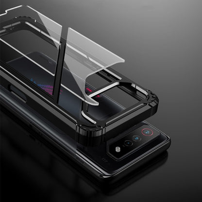 For Asus ROG Phone 7 / 7 Ultimate PC + TPU Shockproof Phone Case with Magnetic Holder(Translucent) - free shipping - PMC Jewellery - Order now!
