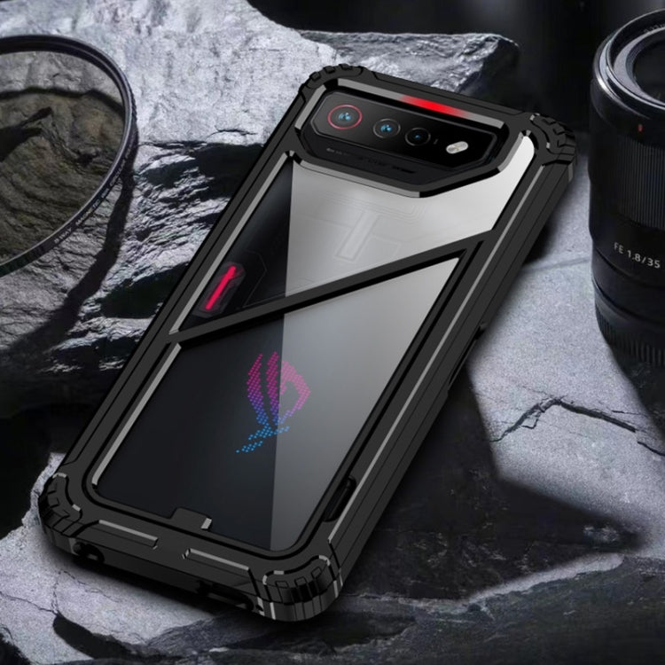 For Asus ROG Phone 7 / 7 Ultimate PC + TPU Shockproof Phone Case with Magnetic Holder(Translucent) - free shipping - PMC Jewellery - Order now!