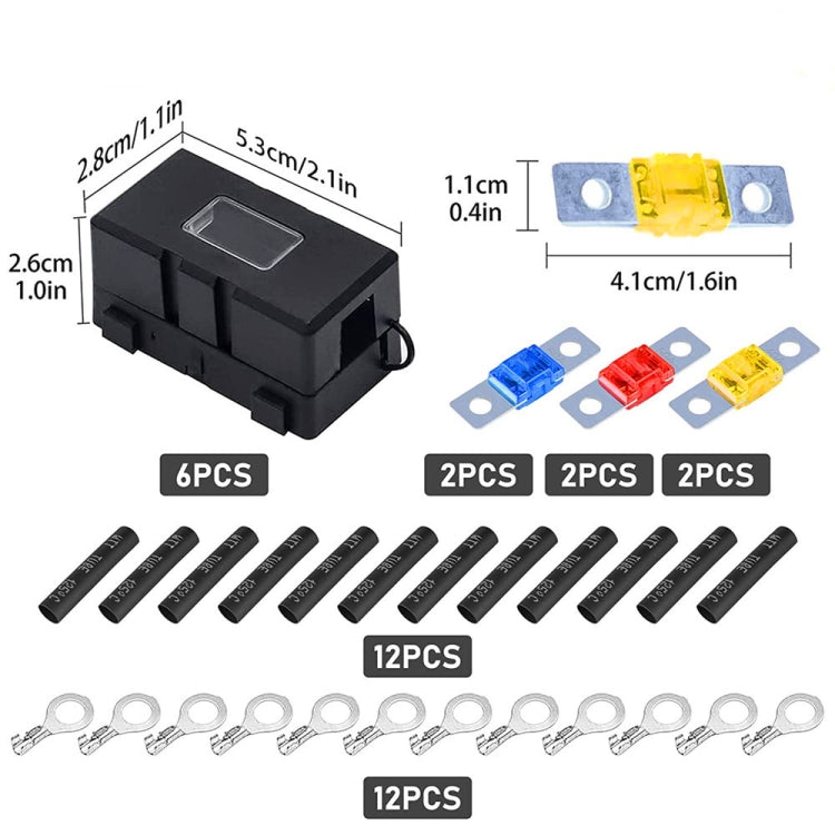 6 in 1 ANS Car Fuse Holder Fuse Box, Current:60A & 80A & 100A - Fuse by PMC TechLife | Online Shopping South Africa | PMC TechLife | Buy Now Pay Later Mobicred
