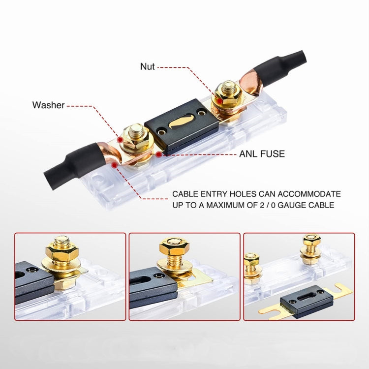 2 in 1 ANL Car Fuse Holder Electrical Protection Insulating Cover, Current:100A - Fuse by PMC TechLife | Online Shopping South Africa | PMC TechLife | Buy Now Pay Later Mobicred