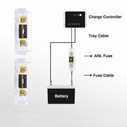 2 in 1 ANL Car Fuse Holder Electrical Protection Insulating Cover, Current:100A