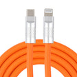 Mech Series 120W USB-C / Type-C to 8 Pin Metal Plug Silicone Fast Charging Data Cable, Length: 1.2m(Orange) - 2 in 1 Cable by PMC TechLife | Online Shopping South Africa | PMC TechLife | Buy Now Pay Later Mobicred