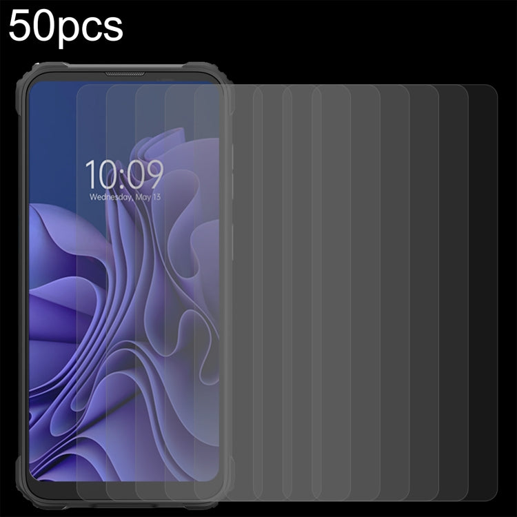 For Blackview BV5300 50pcs 0.26mm 9H 2.5D Tempered Glass Film - For Blackview by PMC TechLife | Online Shopping South Africa | PMC TechLife