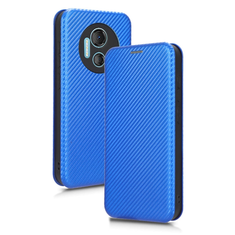For DOOGEE X97 / X97 Pro Carbon Fiber Texture Flip Leather Phone Case(Blue) - Doogee Cases by PMC TechLife | Online Shopping South Africa | PMC TechLife | Buy Now Pay Later Mobicred