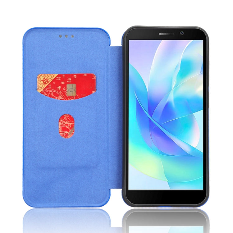 For DOOGEE X97 / X97 Pro Carbon Fiber Texture Flip Leather Phone Case(Blue) - Doogee Cases by PMC TechLife | Online Shopping South Africa | PMC TechLife | Buy Now Pay Later Mobicred