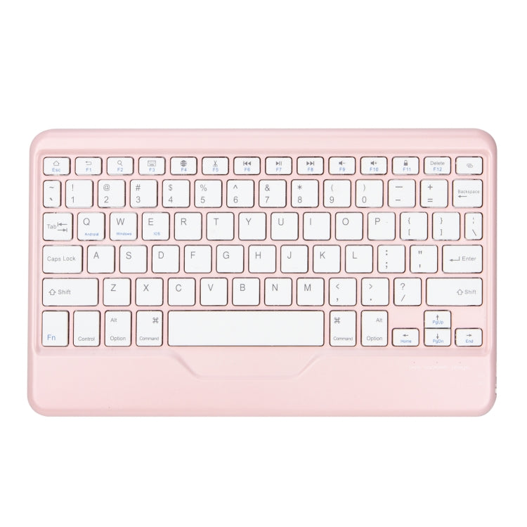 Z10B For iPad 10th Gen 10.9 2022 / 11 2025 Pen Slot Bluetooth Keyboard Leather Tablet Case(Pink)