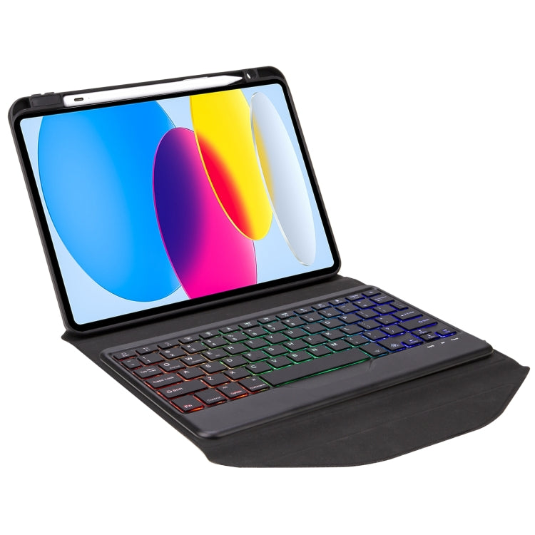 Z10BS For iPad 10th Gen 10.9 2022 Pen Slot Backlight Bluetooth Keyboard Leather Tablet Case(Black) - Universal by PMC TechLife | Online Shopping South Africa | PMC TechLife