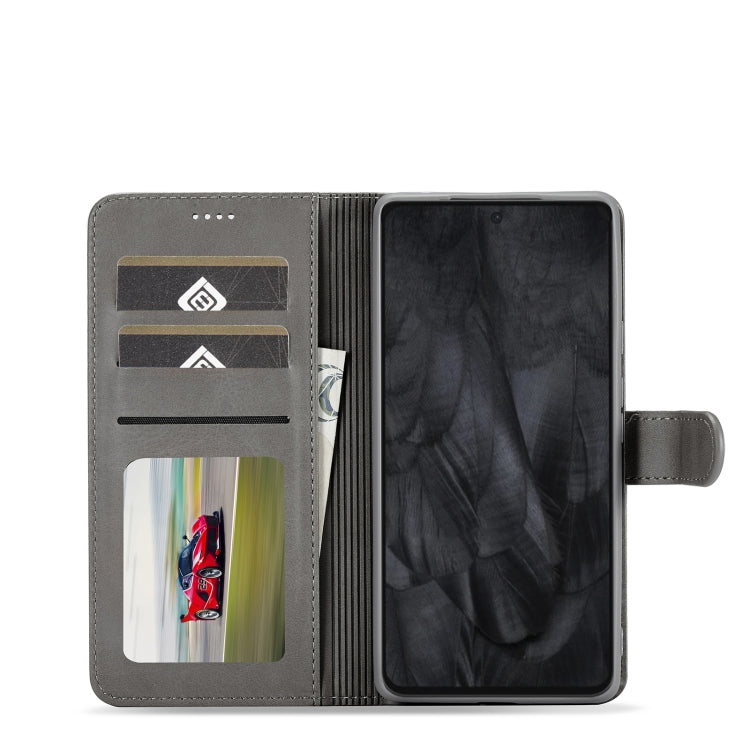 For Google Pixel 8 Pro LC.IMEEKE Calf Texture Horizontal Flip Leather Case(Grey) - free shipping - PMC TechLife - Order now!