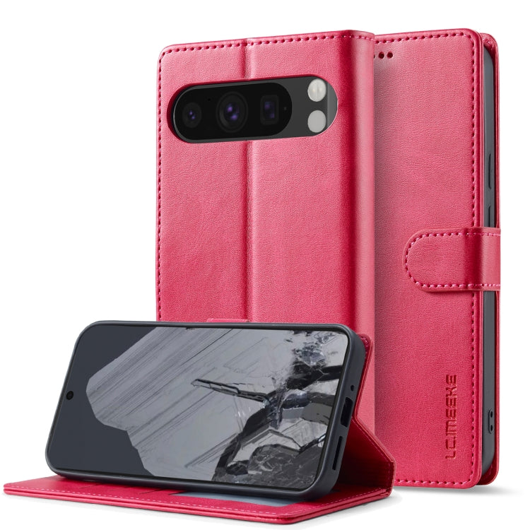 For Google Pixel 9 Pro XL LC.IMEEKE Calf Texture Flip Leather Phone Case(Red) - free shipping - PMC TechLife - Order now!