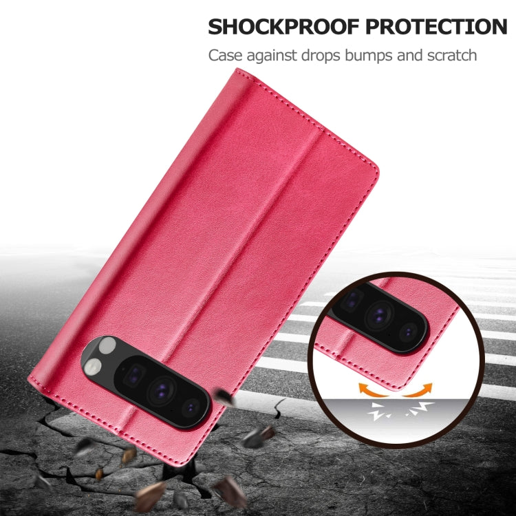 For Google Pixel 9 Pro XL LC.IMEEKE Calf Texture Flip Leather Phone Case(Red) - free shipping - PMC TechLife - Order now!