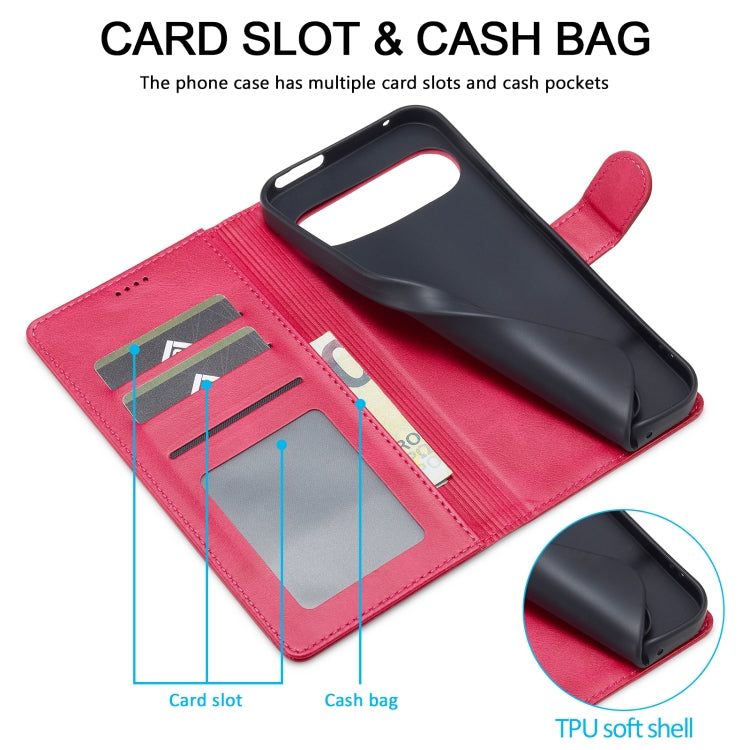 For Google Pixel 9 / 9 Pro LC.IMEEKE Calf Texture Flip Leather Phone Case(Red) - free shipping - PMC TechLife - Order now!