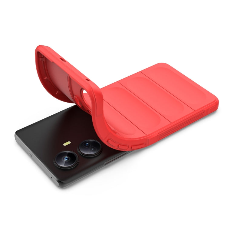 For Realme 10 Pro 5G Magic Shield TPU + Flannel Phone Case(Dark Grey) - Realme Cases by PMC TechLife | Online Shopping South Africa | PMC TechLife | Buy Now Pay Later Mobicred