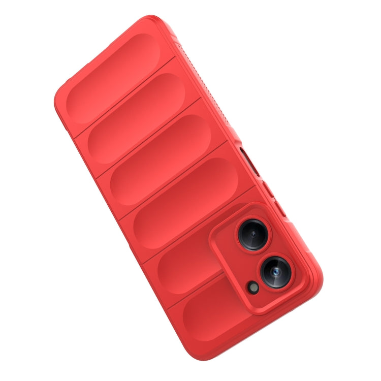 For Realme 10 Pro 5G Magic Shield TPU + Flannel Phone Case(Light Blue)