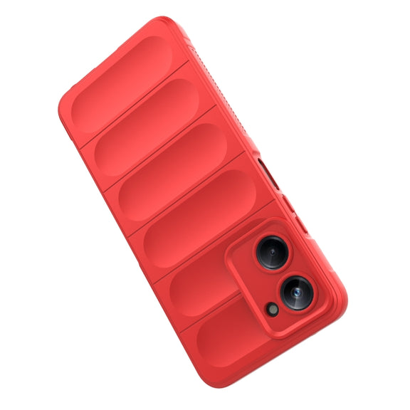 For Realme 10 Pro 5G Magic Shield TPU + Flannel Phone Case(Wine Red)