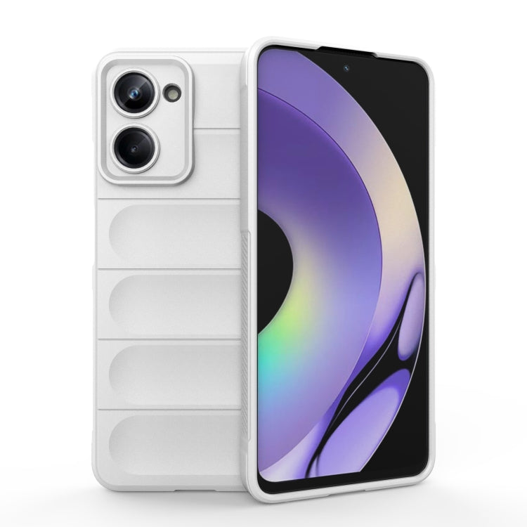 For Realme 10 Pro 5G Magic Shield TPU + Flannel Phone Case(White) - Realme Cases by PMC TechLife | Online Shopping South Africa | PMC TechLife | Buy Now Pay Later Mobicred