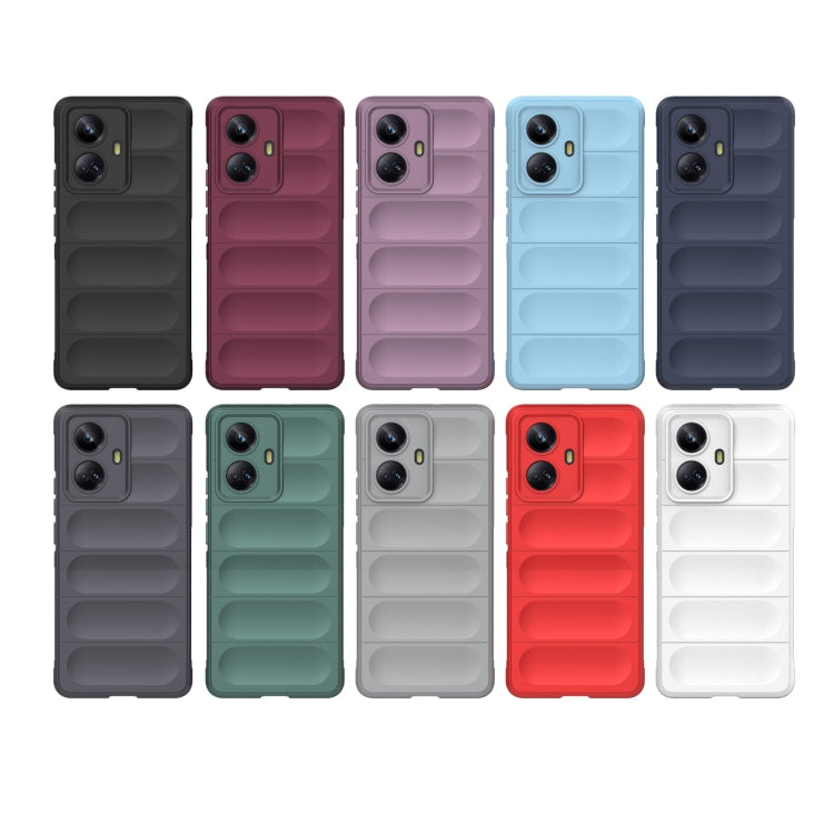 For Realme 10 Pro+ 5G Magic Shield TPU + Flannel Phone Case(Dark Green)