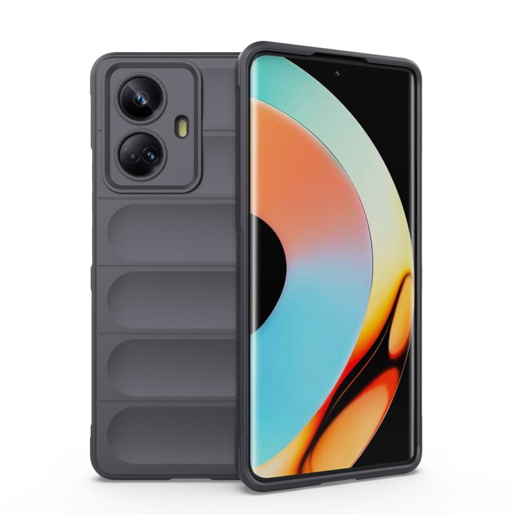 For Realme 10 Pro+ 5G Magic Shield TPU + Flannel Phone Case(Dark Grey) - free shipping - PMC TechLife - Order now!
