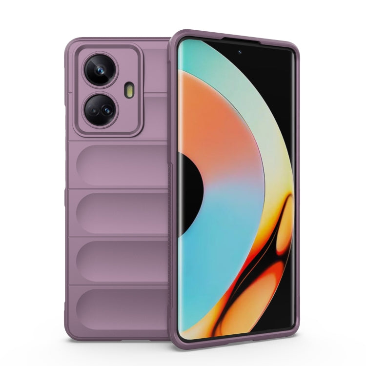 For Realme 10 Pro+ 5G Magic Shield TPU + Flannel Phone Case(Purple) - Realme Cases by PMC TechLife | Online Shopping South Africa | PMC TechLife | Buy Now Pay Later Mobicred