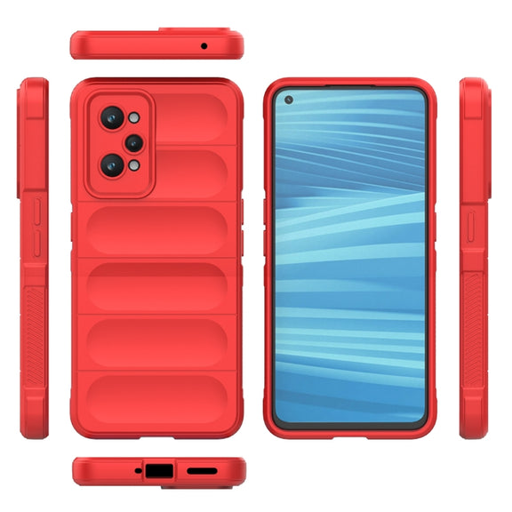 For Realme GT2 Magic Shield TPU + Flannel Phone Case(Red)