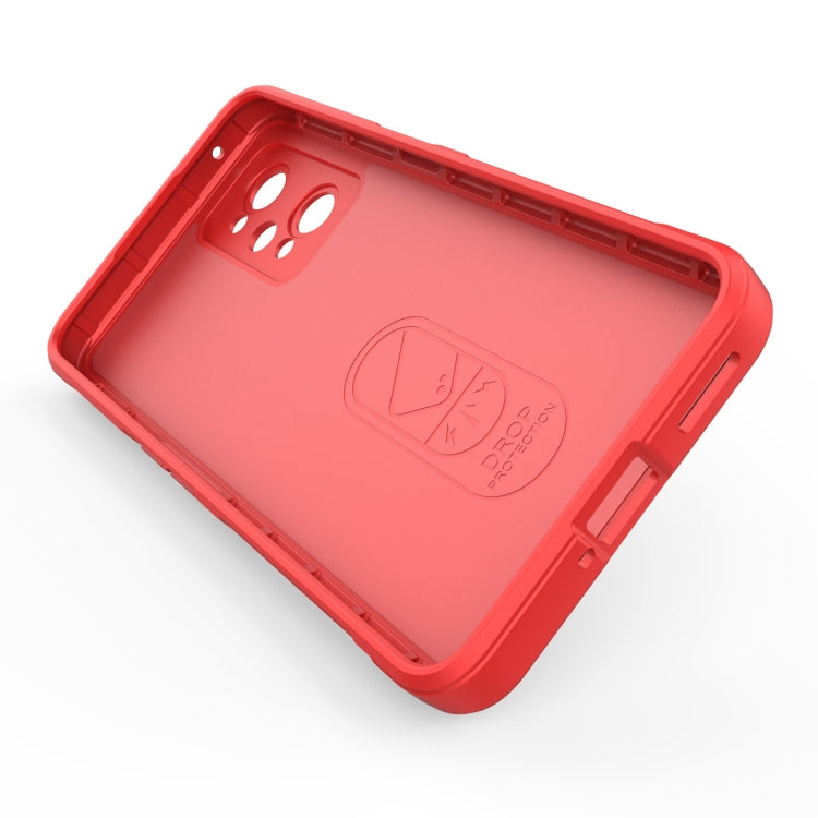 For Realme GT2 Magic Shield TPU + Flannel Phone Case(Red)