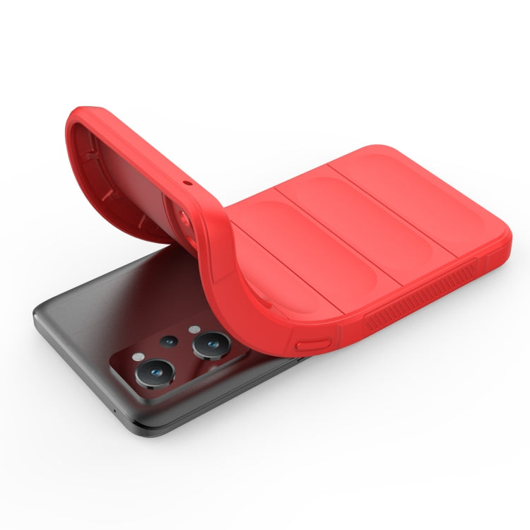 For Realme GT2 Magic Shield TPU + Flannel Phone Case(Wine Red) - Realme Cases by PMC TechLife | Online Shopping South Africa | PMC TechLife | Buy Now Pay Later Mobicred