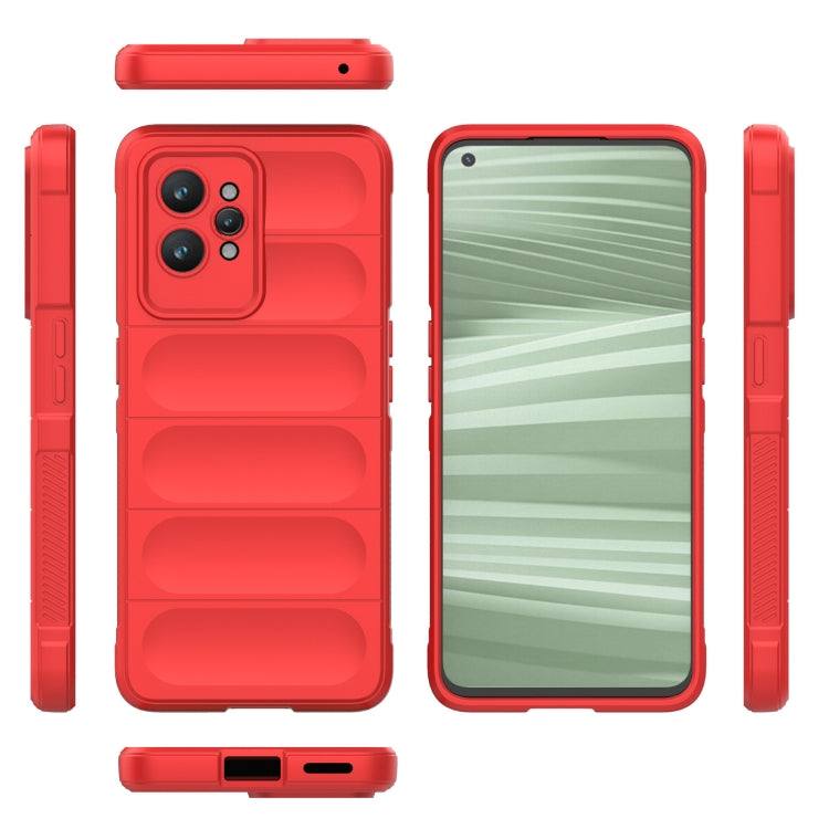 For Realme GT2 Pro Magic Shield TPU + Flannel Phone Case(Red)