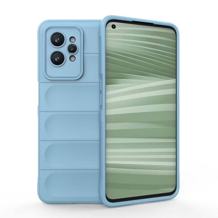 For Realme GT2 Pro Magic Shield TPU + Flannel Phone Case(Light Blue) - Realme Cases by PMC TechLife | Online Shopping South Africa | PMC TechLife | Buy Now Pay Later Mobicred