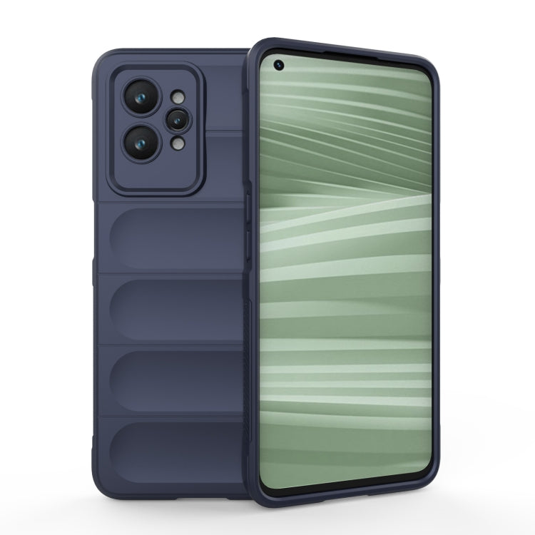 For Realme GT2 Pro Magic Shield TPU + Flannel Phone Case(Dark Blue) - Realme Cases by PMC TechLife | Online Shopping South Africa | PMC TechLife | Buy Now Pay Later Mobicred