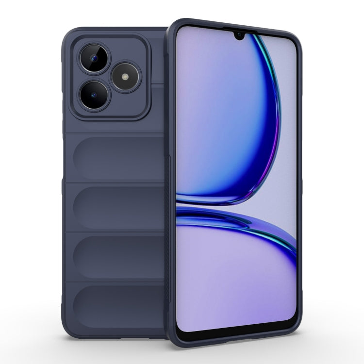 For Realme C53 4G Magic Shield TPU + Flannel Phone Case(Dark Blue) - Realme Cases by PMC TechLife | Online Shopping South Africa | PMC TechLife | Buy Now Pay Later Mobicred