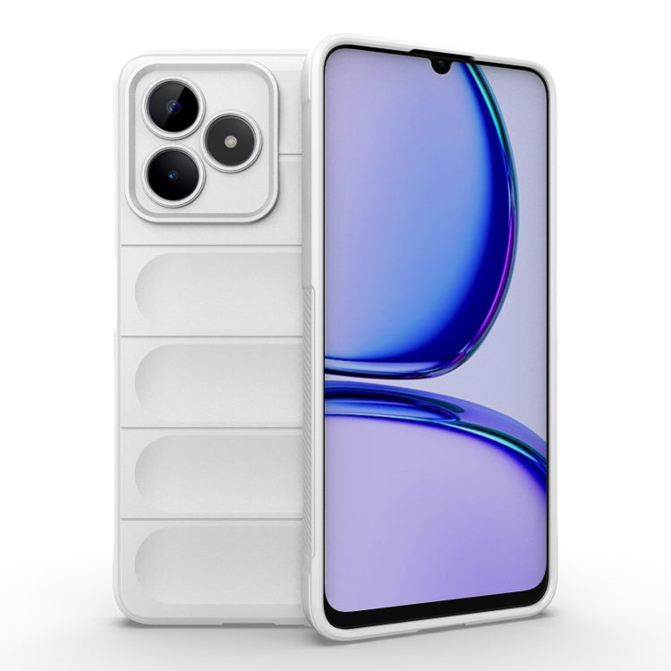 For Realme C53 4G Magic Shield TPU + Flannel Phone Case(White) - Realme Cases by PMC TechLife | Online Shopping South Africa | PMC TechLife | Buy Now Pay Later Mobicred